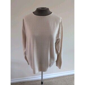 VTG Tina Sweater LG Best Quality Scotland 100% Pure Cashmere  CreamTan Pullover